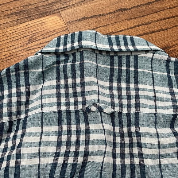 Vince Shirt Adult S Blue Button Up Flannel Short Sleeve Outdoor Men's - Picture 6 of 6